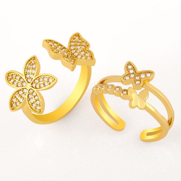 crystal double layer butterfly rings for women adjustable white stone flower open finger ring zirconia jewelry gift rigj82 cluster, Golden;silver
crystal double layer butterfly rings for women adjustable white stone flower open finger ring zirconia jewelry gift rigj82 cluster, Golden;silver