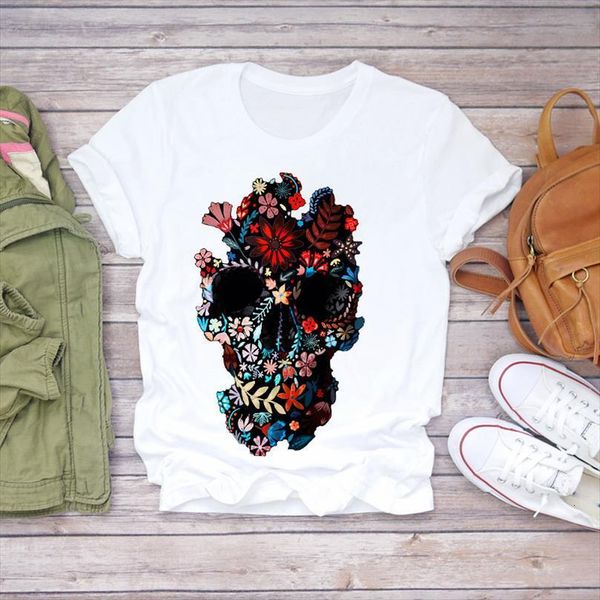 men skull floral flower mens cartoon camisas mujer print lady ladies graphic female tee, White;black
men skull floral flower mens cartoon camisas mujer print lady ladies graphic female tee, White;black