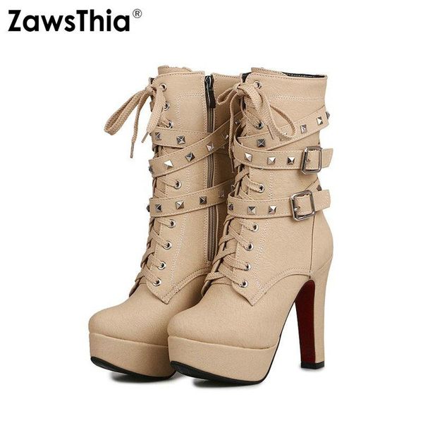 boots zawsthia wholesale promotion lace up woman high heels platform shoes with buckle strap rivets stud. women ankle size 45 46, Black
boots zawsthia wholesale promotion lace up woman high heels platform shoes with buckle strap rivets stud. women ankle size 45 46, Black
