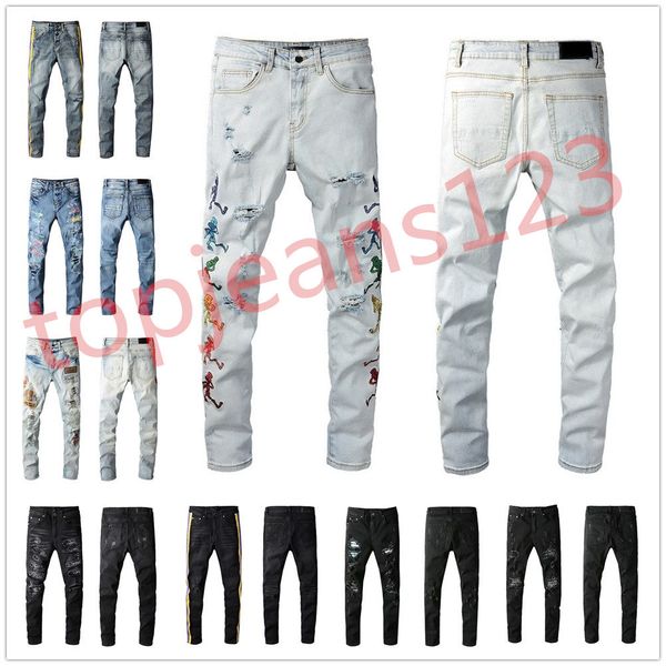 designer distressed men's jeans long skinny slim 100% cotton hip hop zipper fly fashions man pants motorcycle trouers, Blue
designer distressed men's jeans long skinny slim 100% cotton hip hop zipper fly fashions man pants motorcycle trouers, Blue