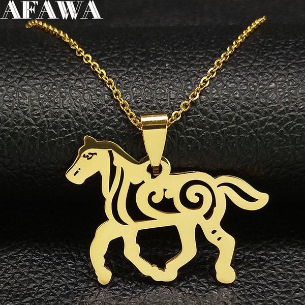 pendant necklaces 2021 fashion horse stainless steel statement necklace for women gold color pendants jewelry colares feminino n18563, Silver
pendant necklaces 2021 fashion horse stainless steel statement necklace for women gold color pendants jewelry colares feminino n18563, Silver