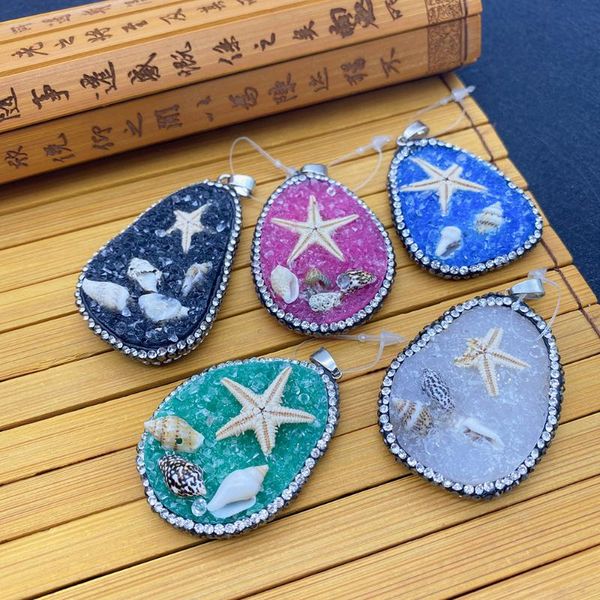 charms natural stone resin pendant multi-color irregular drop-shaped inlaid star shells can make creative charm jewelry necklaces, Bronze;silver
charms natural stone resin pendant multi-color irregular drop-shaped inlaid star shells can make creative charm jewelry necklaces, Bronze;silver