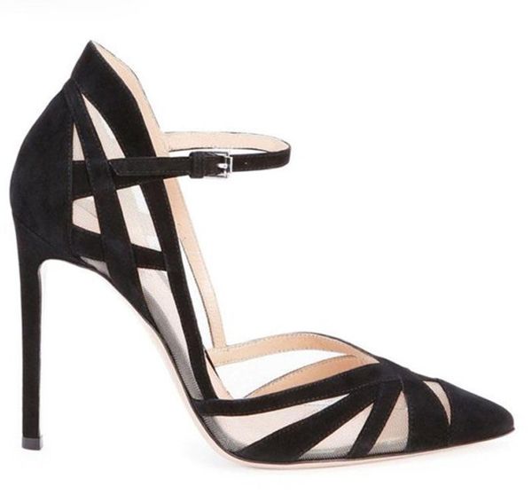 dress shoes summer mesh patchwork crossed strappy pumps pointed toe one strap thin heels woman low cut high party, Black
dress shoes summer mesh patchwork crossed strappy pumps pointed toe one strap thin heels woman low cut high party, Black