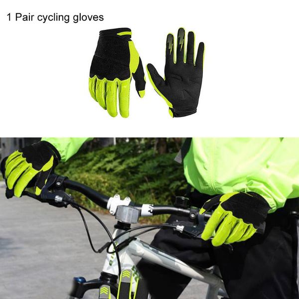 cycling gloves 1pair motorcycle non slip full finger wear resistant mountain bike shockproof outdoor riding sweat absorption, Black
cycling gloves 1pair motorcycle non slip full finger wear resistant mountain bike shockproof outdoor riding sweat absorption, Black