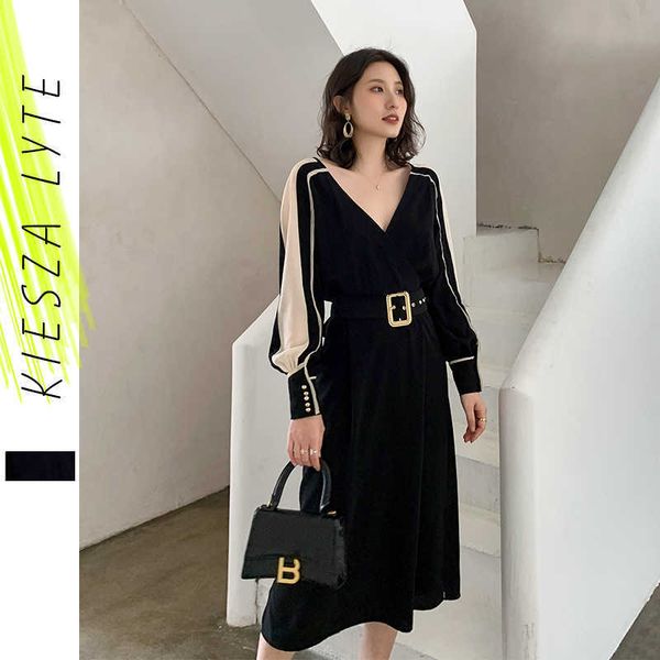 luxury dresses french style chiffon patchwork office lady evening party midi dress women designers 210608, Black;gray
luxury dresses french style chiffon patchwork office lady evening party midi dress women designers 210608, Black;gray