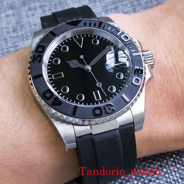 wristwatches bliger 40mm black sterile miyota 8215 sapphire glass calendar unidirectional bezel curved end band mechanical automatic watch, Slivery;brown
wristwatches bliger 40mm black sterile miyota 8215 sapphire glass calendar unidirectional bezel curved end band mechanical automatic watch, Slivery;brown