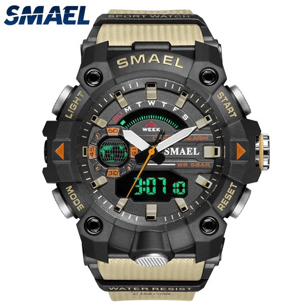 military watches men sport watch new 50m waterproof wristwatch satch alarm led light digital watches 8040 mens sports watchg, Slivery;brown
military watches men sport watch new 50m waterproof wristwatch satch alarm led light digital watches 8040 mens sports watchg, Slivery;brown