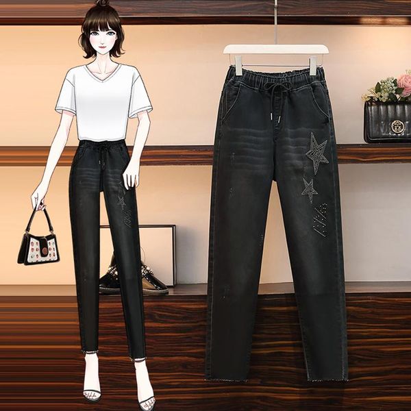 women's jeans special design elastic boyfriend for women woman plus size loose high waist stretch denim haren pants femme, Blue
women's jeans special design elastic boyfriend for women woman plus size loose high waist stretch denim haren pants femme, Blue