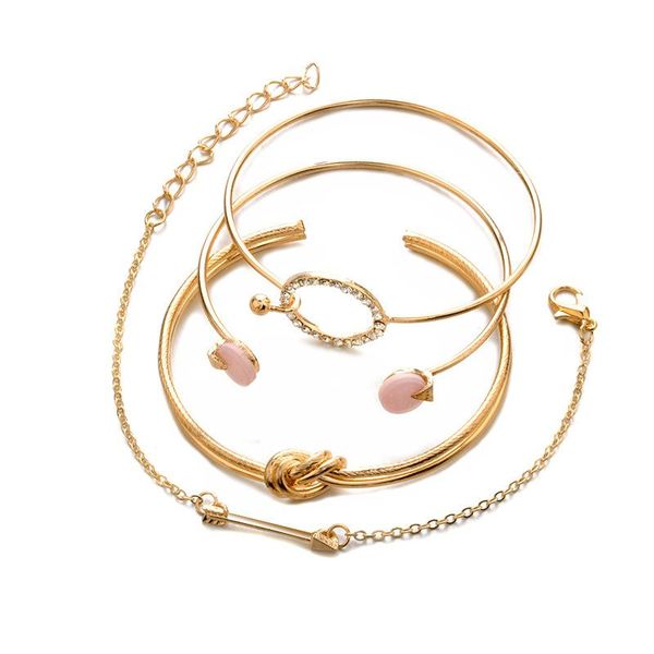 4 pcs/set bohemia vintage bangle knot ball open gold bracelet for women party wedding accessories statement jewelry, Black
4 pcs/set bohemia vintage bangle knot ball open gold bracelet for women party wedding accessories statement jewelry, Black