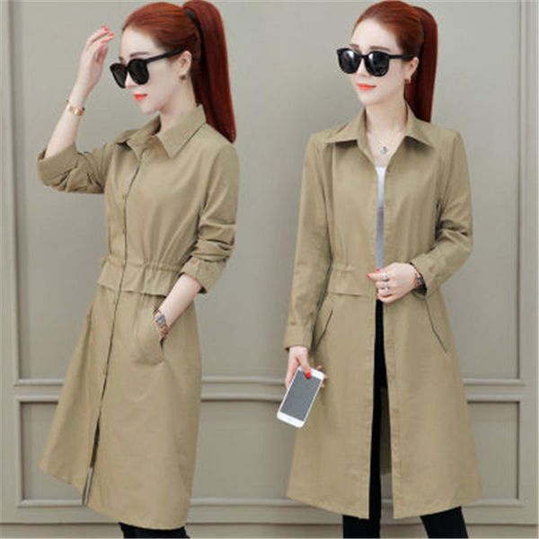 women's trench coats mid-length windbreaker 2021 spring autumn fashion style lapel single-breasted waist thinner thin coat trendy 293, Tan;black
women's trench coats mid-length windbreaker 2021 spring autumn fashion style lapel single-breasted waist thinner thin coat trendy 293, Tan;black
