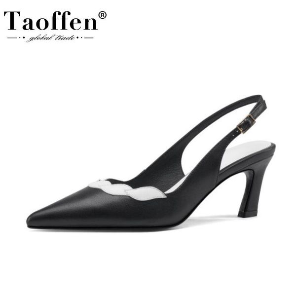 taoffen women pumps real leather mixed color high heel shoes fashion elegant party footwear size 34-39 sandals, Black
taoffen women pumps real leather mixed color high heel shoes fashion elegant party footwear size 34-39 sandals, Black