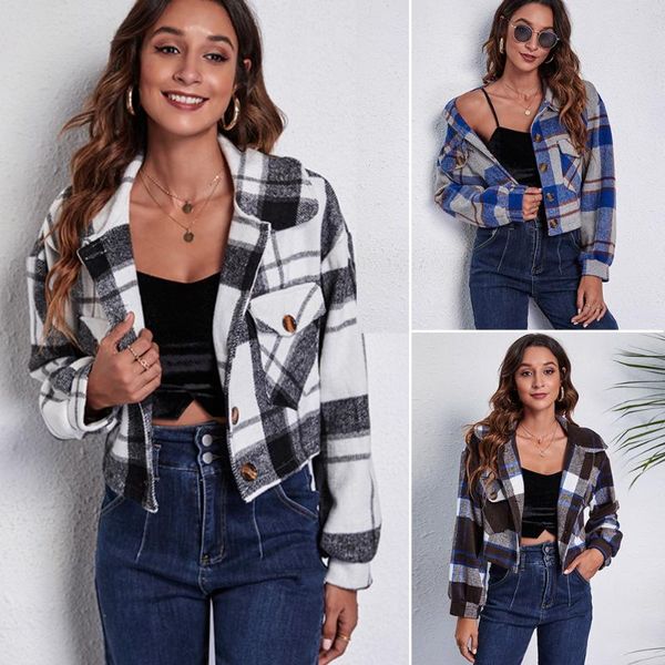 women's jackets plaid long sleeve crop corduroy jacket button front coat winter outerwear, Black;brown
women's jackets plaid long sleeve crop corduroy jacket button front coat winter outerwear, Black;brown