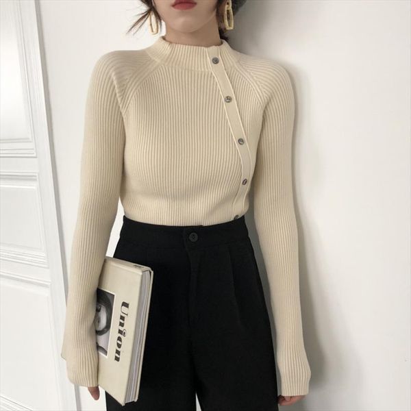 chic o neck single women sweater breasted knitted winter thick stretch pullovers female jumper skinny, White;black
chic o neck single women sweater breasted knitted winter thick stretch pullovers female jumper skinny, White;black