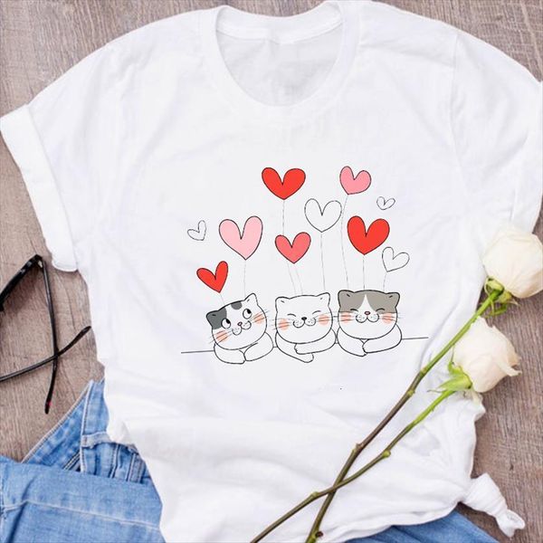 graphic sweet love cat womens t shirts casual cartoon clothes floral tees print clothing female shirt, White
graphic sweet love cat womens t shirts casual cartoon clothes floral tees print clothing female shirt, White