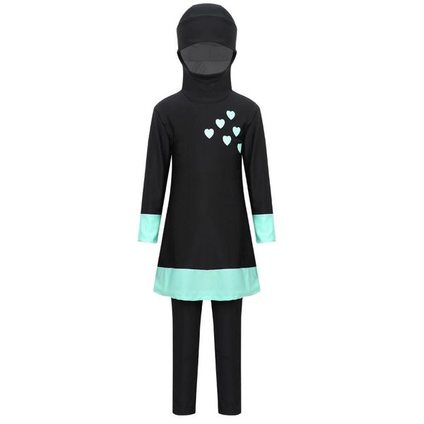 one-pieces summer kids girls swimwear beachwear long sleeves sweetheart print full cover conservative hijab burkini swimsuit with pants set, Black
one-pieces summer kids girls swimwear beachwear long sleeves sweetheart print full cover conservative hijab burkini swimsuit with pants set, Black