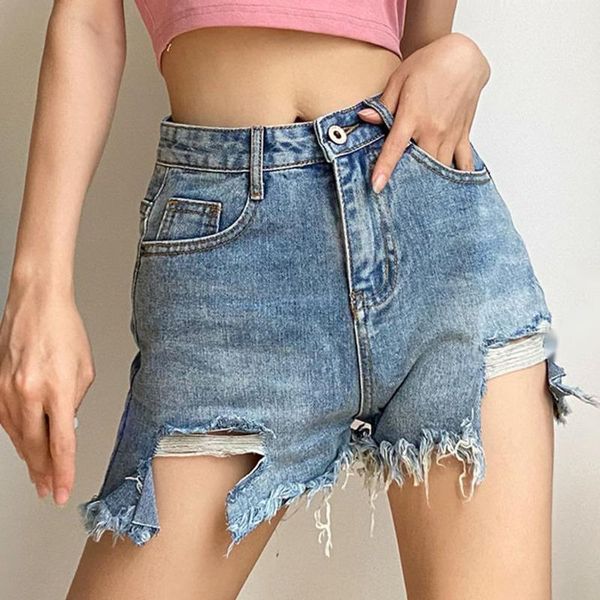 women's shorts xuxi light blue irregular frayed high waist denim pants women summer 2021 washed, distressed and tattered e3077, White;black
women's shorts xuxi light blue irregular frayed high waist denim pants women summer 2021 washed, distressed and tattered e3077, White;black