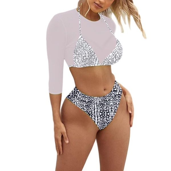 one-piece suits women 3 pcs bikini swimsuit set halter bra high waist thong with mesh long sleeve crop solid color bathing suit
one-piece suits women 3 pcs bikini swimsuit set halter bra high waist thong with mesh long sleeve crop solid color bathing suit