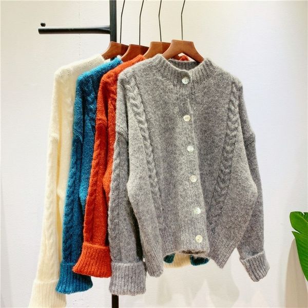 knits soft sweater female spring autumn knitted jacket fashion cardigan literary style cardigans, White
knits soft sweater female spring autumn knitted jacket fashion cardigan literary style cardigans, White