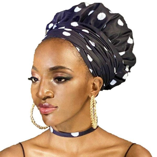 4-in-1 lined boonet with wrap black and white polka dot reversible head wrap turban pretied headwrap headband, Blue;gray
4-in-1 lined boonet with wrap black and white polka dot reversible head wrap turban pretied headwrap headband, Blue;gray