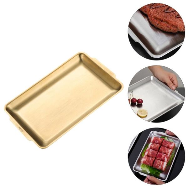 dishes & plates 1pc stainless steel sushi plate oblong bbq pan practical kitchen container
dishes & plates 1pc stainless steel sushi plate oblong bbq pan practical kitchen container