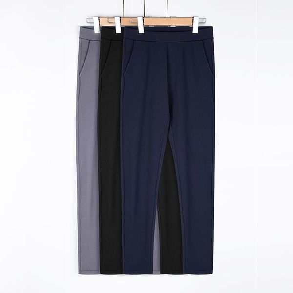 women's pants & capris high waist straight black stretch knit spring sports and leisure was thin feet dangling feelinoose draping women, Black;white
women's pants & capris high waist straight black stretch knit spring sports and leisure was thin feet dangling feelinoose draping women, Black;white