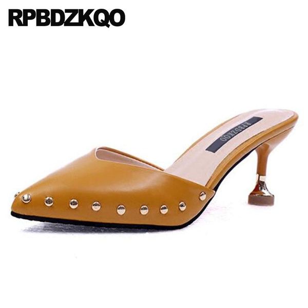 slippers most products slip on women slides chinese 5 brown shoes mules autumn pointed toe embellished studded leather, Black
slippers most products slip on women slides chinese 5 brown shoes mules autumn pointed toe embellished studded leather, Black
