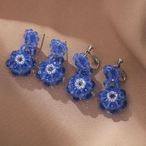 earrings s925 silver needle french ice blue mint hand made beaded crystal three dimensional flower color matching cold earrings c376, Golden
earrings s925 silver needle french ice blue mint hand made beaded crystal three dimensional flower color matching cold earrings c376, Golden