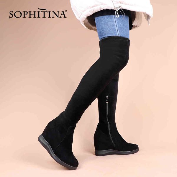 sophitina black solid kid suede over-the-knee boots woman round toe height increasing elstic fabric stretch long boot shoe pc924 210513
sophitina black solid kid suede over-the-knee boots woman round toe height increasing elstic fabric stretch long boot shoe pc924 210513