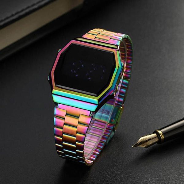 wristwatches digital watch multifunctional square sports waterproof watches touch screen electronic clock men women fashion couple, Slivery;brown
wristwatches digital watch multifunctional square sports waterproof watches touch screen electronic clock men women fashion couple, Slivery;brown