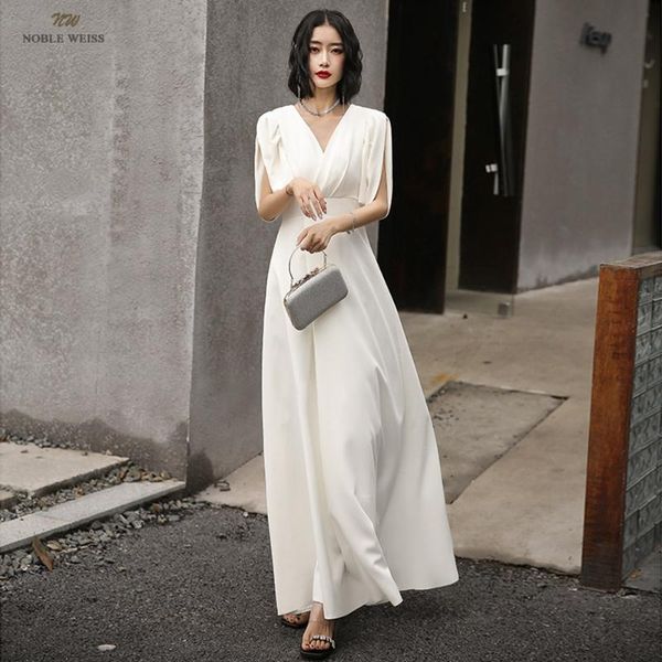 party dresses woman night v-neck evening long a-line gowns for women ankle-length satin prom dress, White;black
party dresses woman night v-neck evening long a-line gowns for women ankle-length satin prom dress, White;black