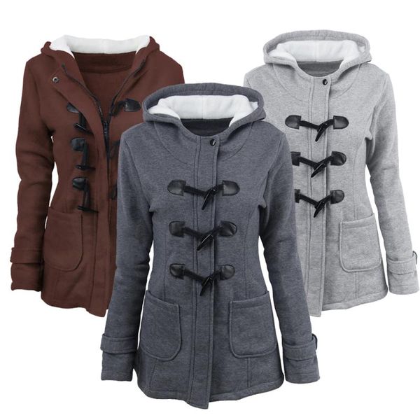 horn button jacket duffle coat autumn winter plus size for women 4xl 5xl 6xl parka slim fit hooded thick cotton warm women's down & par, Black
horn button jacket duffle coat autumn winter plus size for women 4xl 5xl 6xl parka slim fit hooded thick cotton warm women's down & par, Black