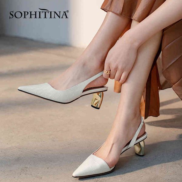 sophitina women shoes genuine leather stone pattern shallow strange heel handmade shoes pointed toe female sandals summer ao614 210513, Black
sophitina women shoes genuine leather stone pattern shallow strange heel handmade shoes pointed toe female sandals summer ao614 210513, Black