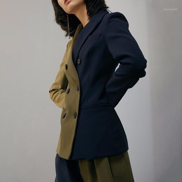 women's suits & blazers to gladself dark blue army green patchwork blazer female long sleeve double breasted women jacket fashion ol de, White;black
women's suits & blazers to gladself dark blue army green patchwork blazer female long sleeve double breasted women jacket fashion ol de, White;black