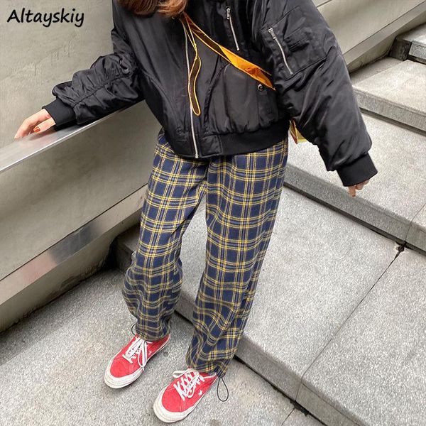 women's pants & capris harajuku women chic plaid stylish teens streetwear simple autumn high waist trouser basic college mujer pantalon, Black;white
women's pants & capris harajuku women chic plaid stylish teens streetwear simple autumn high waist trouser basic college mujer pantalon, Black;white