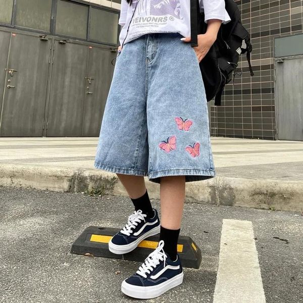 women's shorts summer butterfely embroidery jeans women harajuku straight short womens leisure korean ulzzang trendy street, White;black
women's shorts summer butterfely embroidery jeans women harajuku straight short womens leisure korean ulzzang trendy street, White;black
