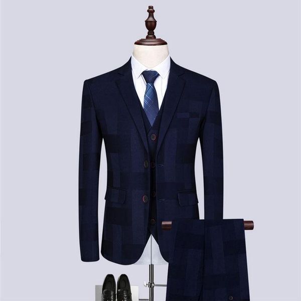classic plaid stripe suit men 3 piece set large size 6xl jacket and pants with vest, wedding suits men's & blazers, White;black
classic plaid stripe suit men 3 piece set large size 6xl jacket and pants with vest, wedding suits men's & blazers, White;black