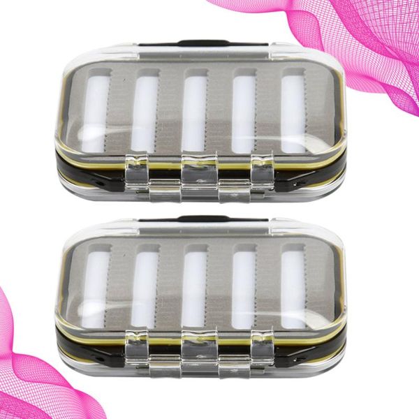 2pcs box waterproof slit high density double sided fishing tackle transparent type a (black accessories
2pcs box waterproof slit high density double sided fishing tackle transparent type a (black accessories