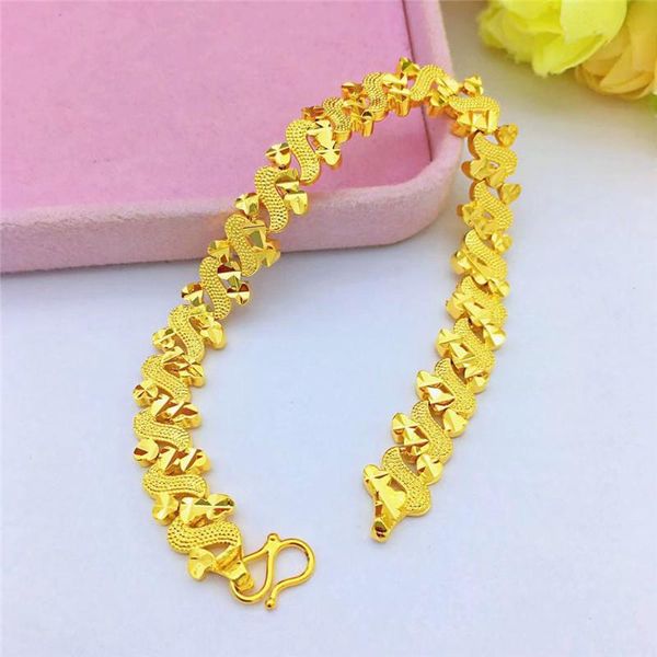 link, chain 24k gold bracelet love heart s shaped 7.48 inches for women girls party charm jewelry gift, Black
link, chain 24k gold bracelet love heart s shaped 7.48 inches for women girls party charm jewelry gift, Black