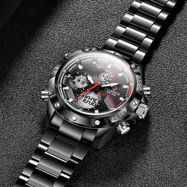 wristwatches foxbox fashion men watches luxury dual display stainless steel sports waterproof watch mens luminous analog digital chronograph, Slivery;brown
wristwatches foxbox fashion men watches luxury dual display stainless steel sports waterproof watch mens luminous analog digital chronograph, Slivery;brown