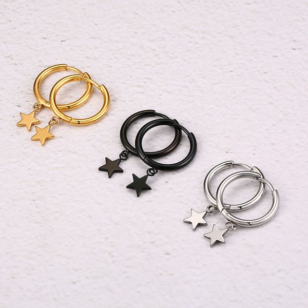 fashion stainless steel star ear pendant titanium steel ear ring trendy earrings elegant ornament men and women wholesale europedio chan con, Silver
fashion stainless steel star ear pendant titanium steel ear ring trendy earrings elegant ornament men and women wholesale europedio chan con, Silver