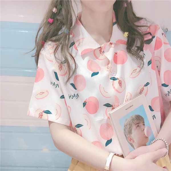 women's polos summer colorful fruits girl holiday shirt loose casual short sleeve sweet tee kawaii peach pineapple women t-shirts, White
women's polos summer colorful fruits girl holiday shirt loose casual short sleeve sweet tee kawaii peach pineapple women t-shirts, White