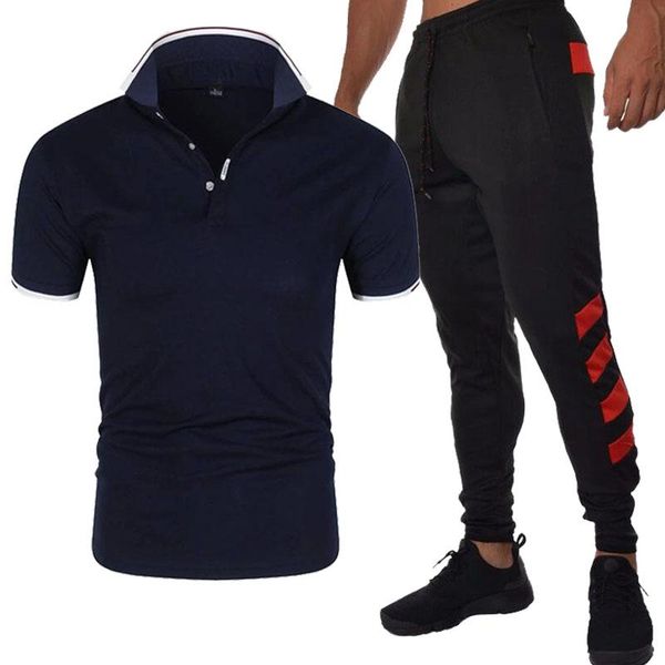 men's tracksuits summer short sleeved suit solid color with casual pantsuit, Gray
men's tracksuits summer short sleeved suit solid color with casual pantsuit, Gray