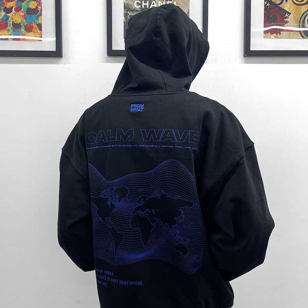 men's hoodies inspection grade tide brand far arch wookvibe's same map print hooded terry loose sweater, Black
men's hoodies inspection grade tide brand far arch wookvibe's same map print hooded terry loose sweater, Black