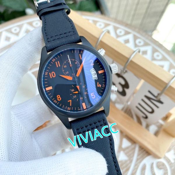 wristwatches classic brand men quartz watch multi-function sport calendar wristwatch male stainless steel black canvas leather 43mm, Slivery;brown
wristwatches classic brand men quartz watch multi-function sport calendar wristwatch male stainless steel black canvas leather 43mm, Slivery;brown