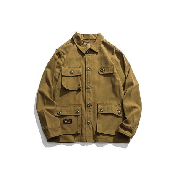 spring autumn outdoor small coat men women casual fashion tactical jackets brand cotton pilot jacket mult-pocket biker style men's, Black;brown
