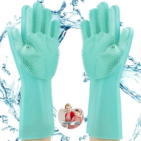 disposable gloves 1 pair magic silicone dishwashing scrubbing scrubber cleaning dish car pet wash golve silicon reusable sponge
disposable gloves 1 pair magic silicone dishwashing scrubbing scrubber cleaning dish car pet wash golve silicon reusable sponge