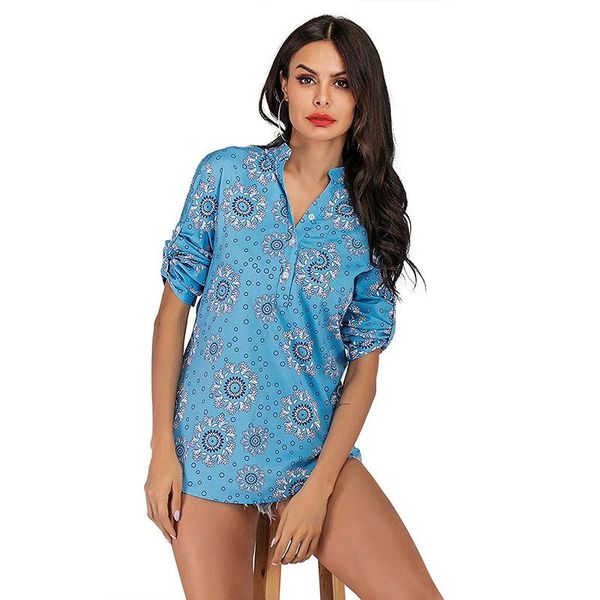 women's blouses & shirts 2021 spring women vintage print shirt long sleeve button loose oversized v-neck plus size casual autumn cloth, White
women's blouses & shirts 2021 spring women vintage print shirt long sleeve button loose oversized v-neck plus size casual autumn cloth, White