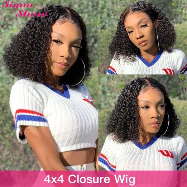 short curly bob wig 250 density 4x4 closure brazilian water wave 13x6 lace front human hair wigs pre plucked1, Black;brown
short curly bob wig 250 density 4x4 closure brazilian water wave 13x6 lace front human hair wigs pre plucked1, Black;brown