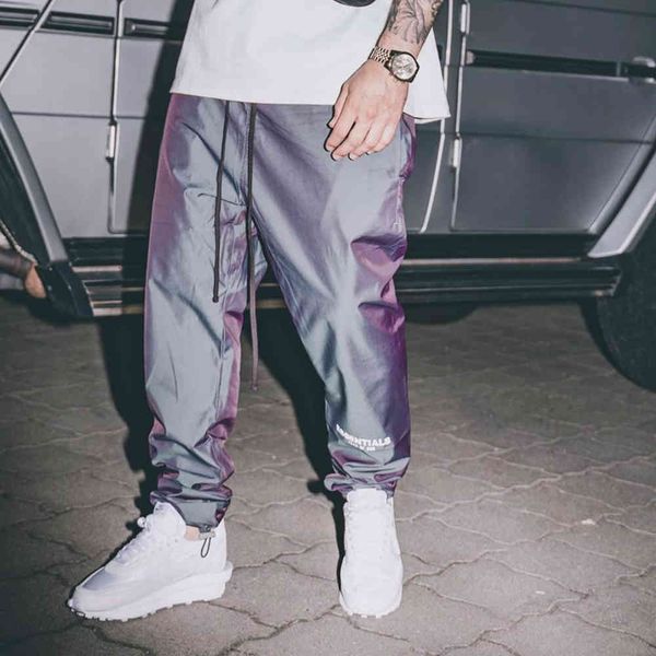 capris kanye burgundy/blue iridescent thin nylon track pants lightweight loose jogger reflective elastic cuffs, Black
capris kanye burgundy/blue iridescent thin nylon track pants lightweight loose jogger reflective elastic cuffs, Black