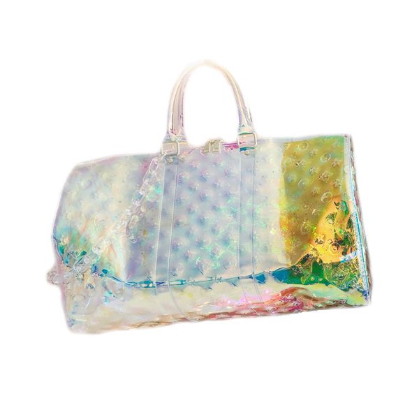high-quality laser large-capacity travel bag summer pvc transparent color crossbody fitness waterproof luggage bag
high-quality laser large-capacity travel bag summer pvc transparent color crossbody fitness waterproof luggage bag